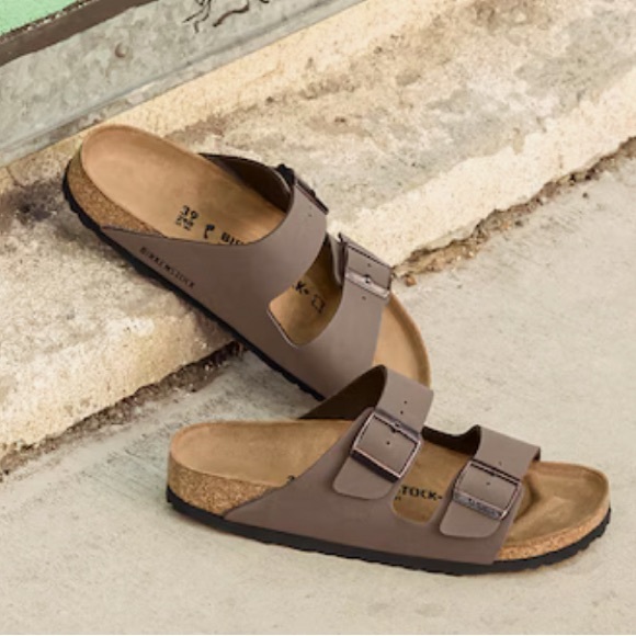NEW Birkenstock Unisex Arizona Regular Fit Gray Birko-Flor Sandals Size 6/37 - Picture 6 of 7